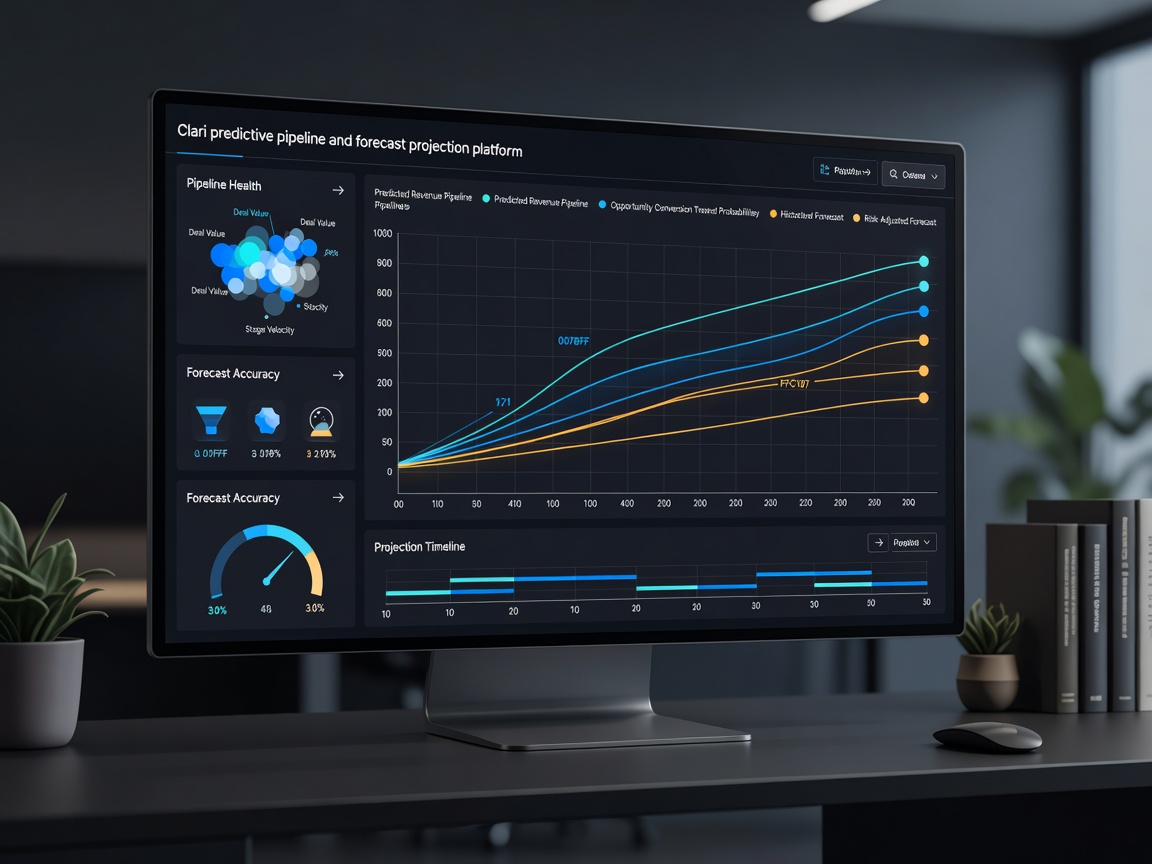 Clari predictive pipeline and forecast projection platform screen