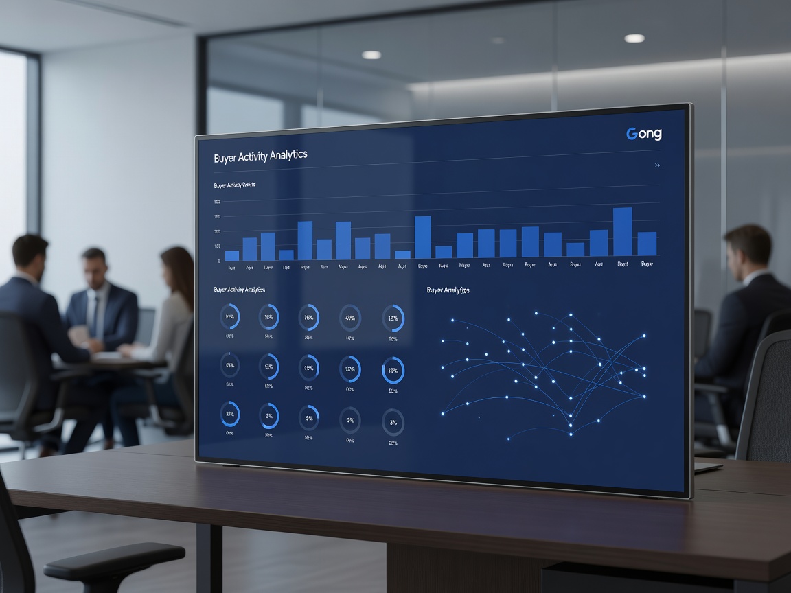 Gong conversation intelligence screen displaying buyer activity analytics