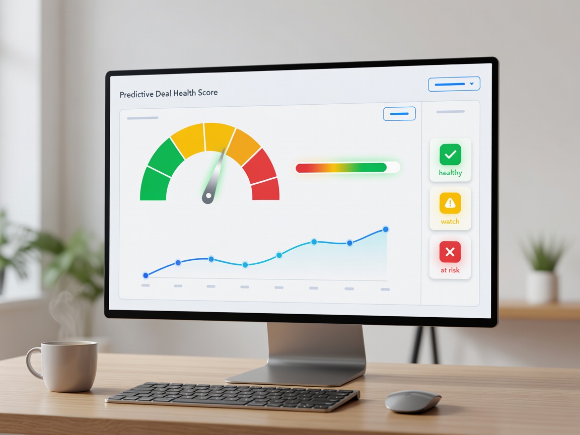HubSpot Sales Hub CRM interface highlighting predictive deal health score